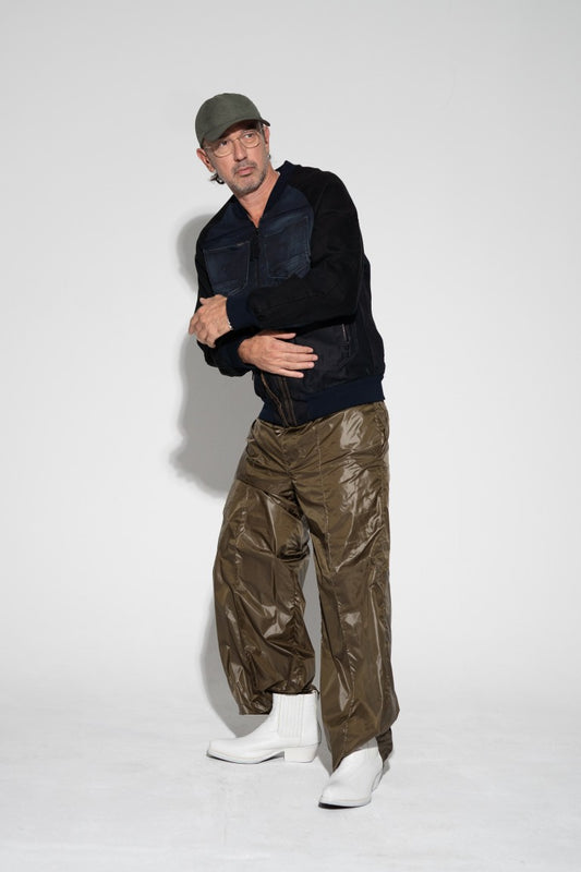 STUDIO SCHMITD- ECHO TROUSERS - Oliv Nylon