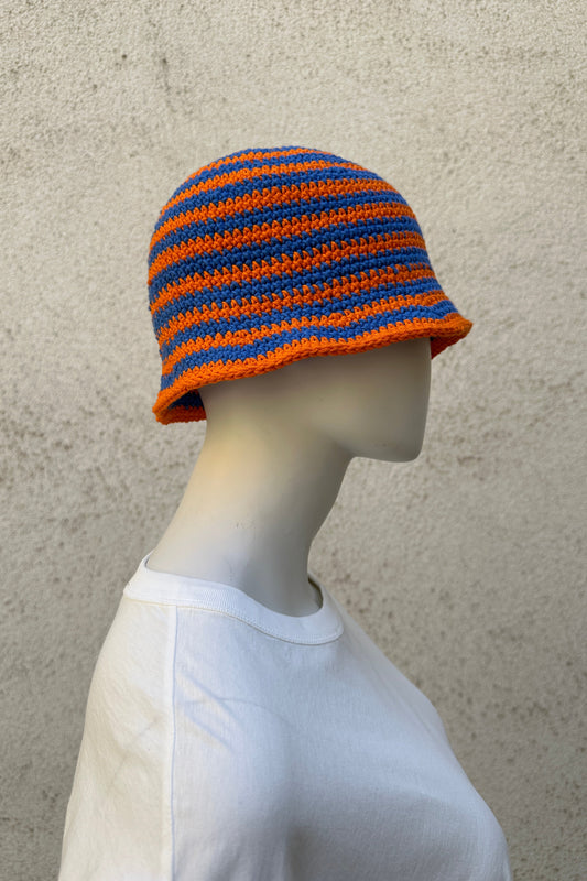 AMBA AMBA - Bucket Hat - striped orange