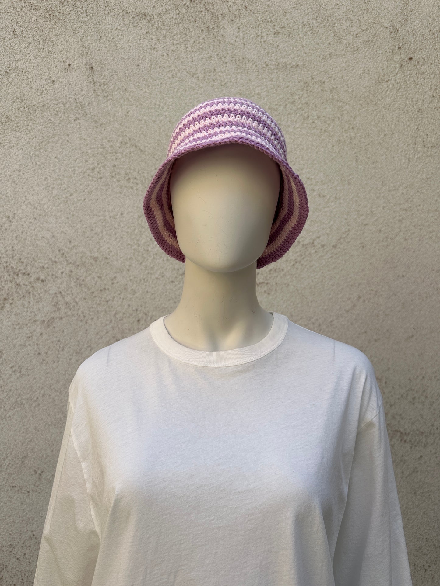 AMBA AMBA - Bucket Hat - striped pink