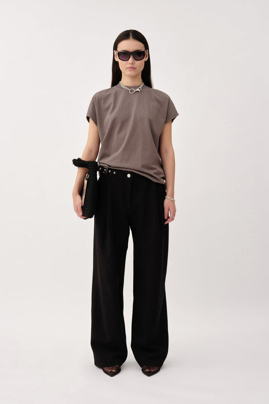 WON HUNDRED - EMERSON T-SHIRT - Charcoal Grey