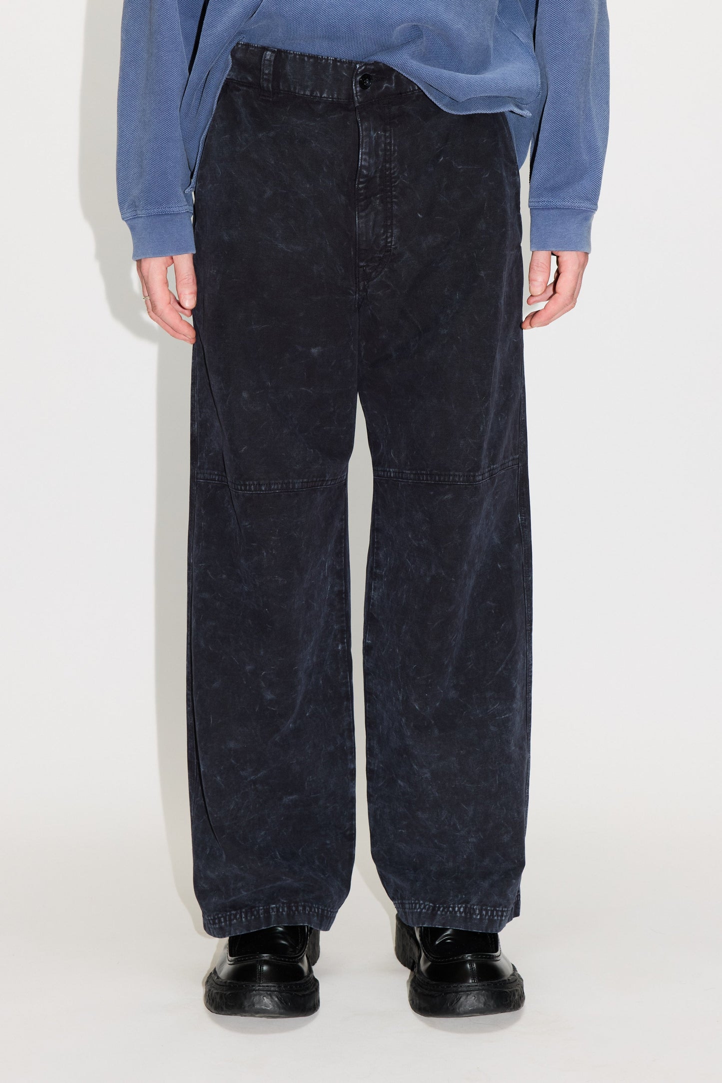 HOPE STHLM - Stamp Trousers Black Marble
