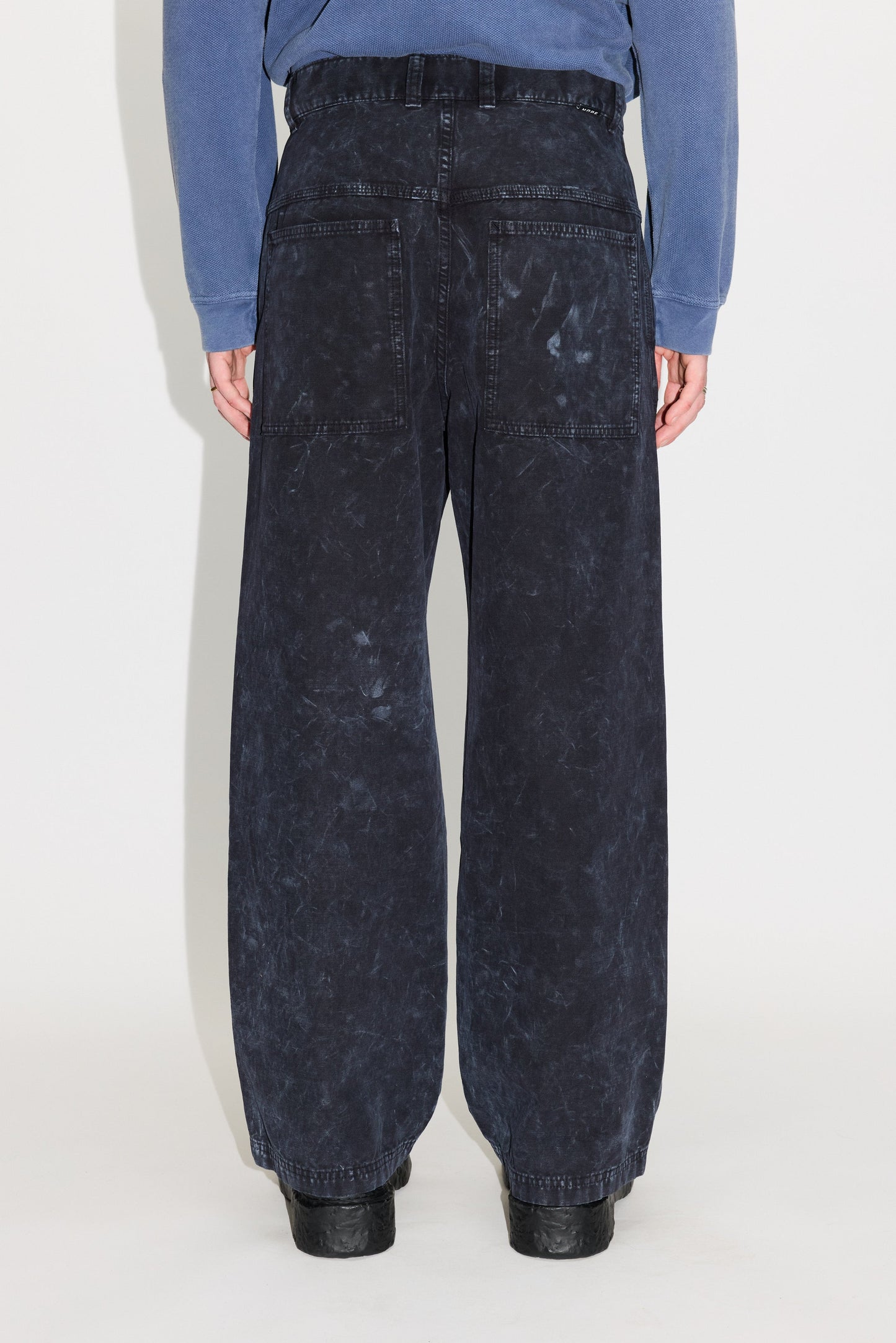 HOPE STHLM - Stamp Trousers Black Marble