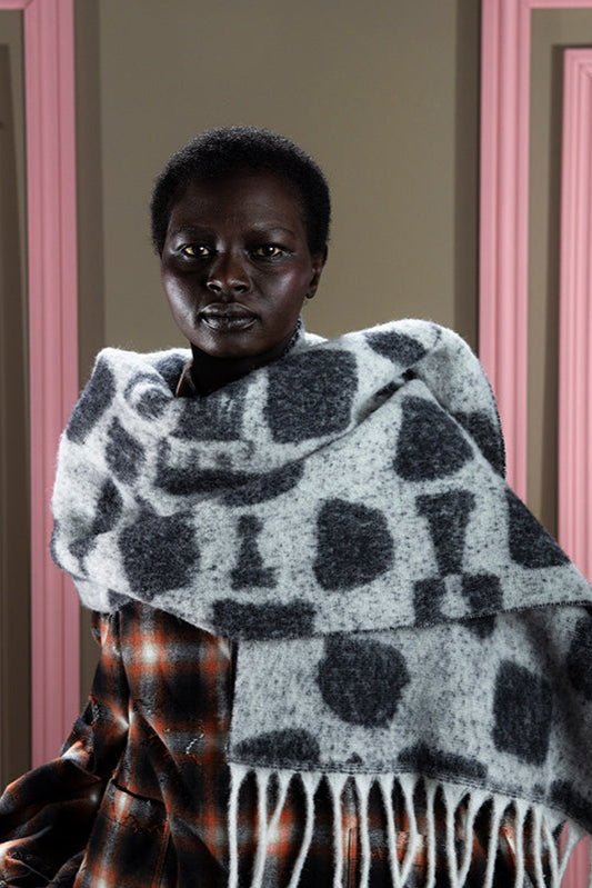 HENRIK VIBSKOV - Chess Wool Scarf