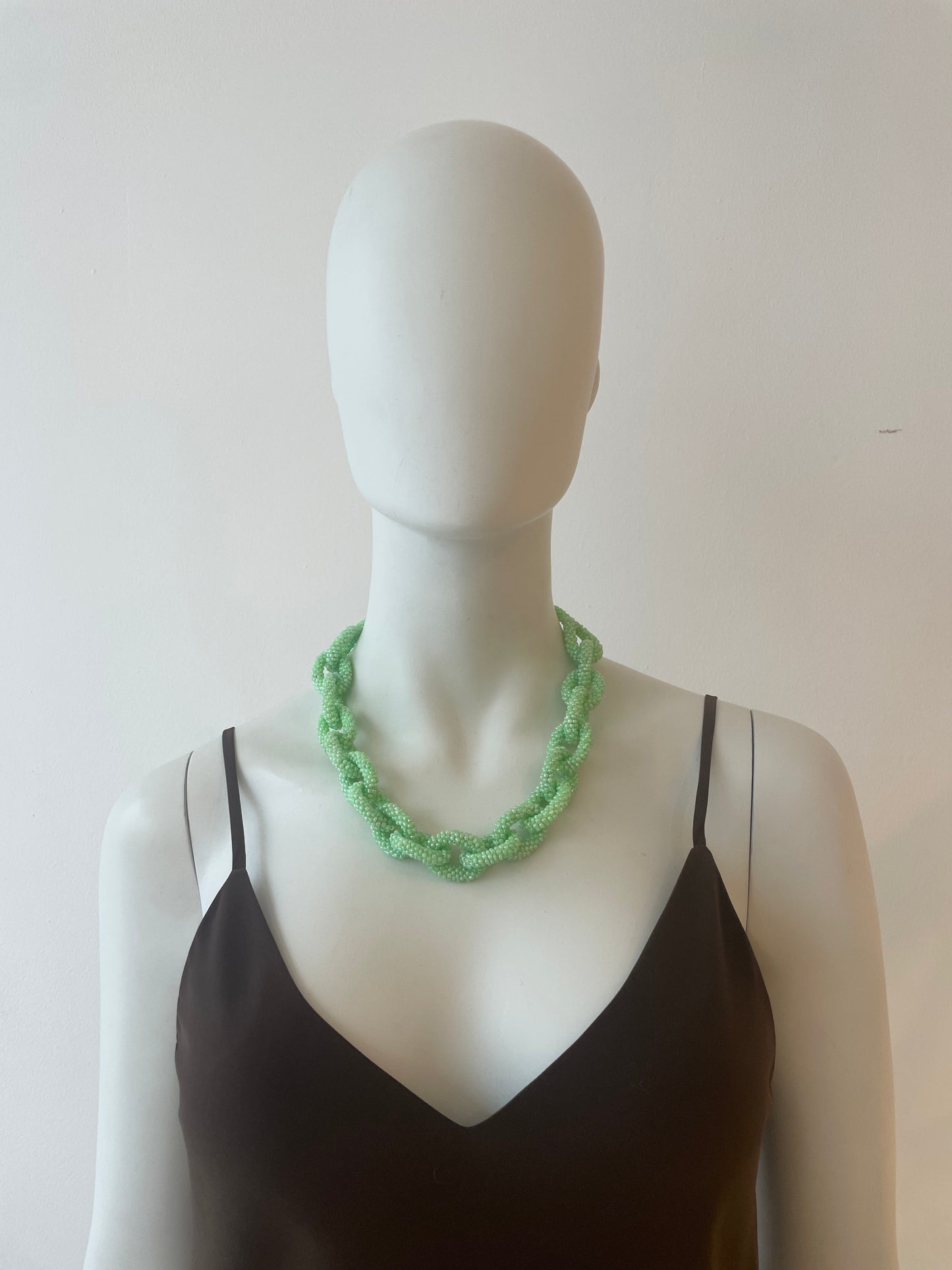 AMIKE - Chain Necklace, green