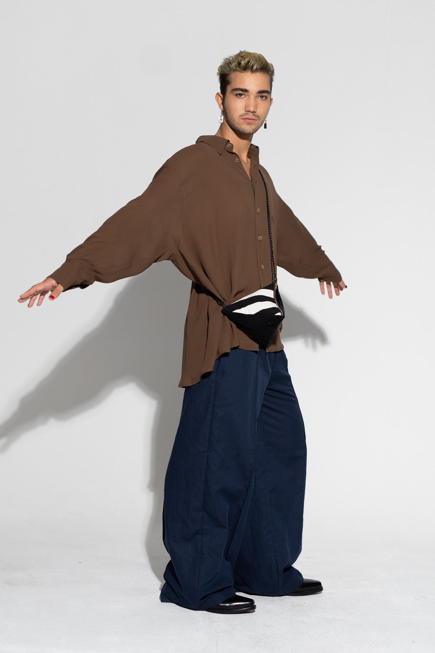 STUDIO SCHMITD- NARCISSUS SHIRT - cognac silk