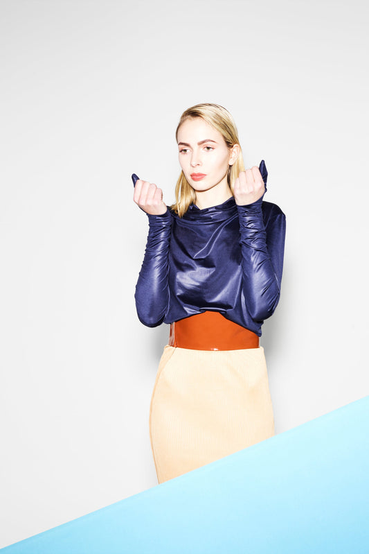 EIGENE – Sleeky Roll Neck Sculpture Jumper 1 of 1 Archive Piece