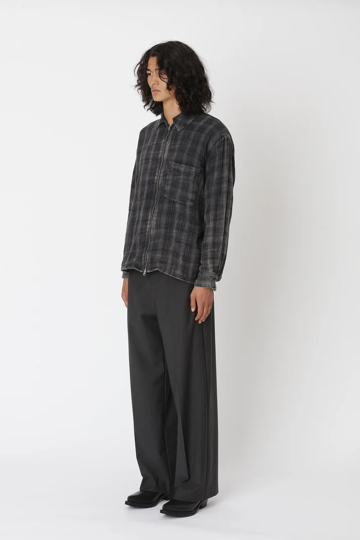 WON HUNDRED - Zayne Zip Shirt - Black