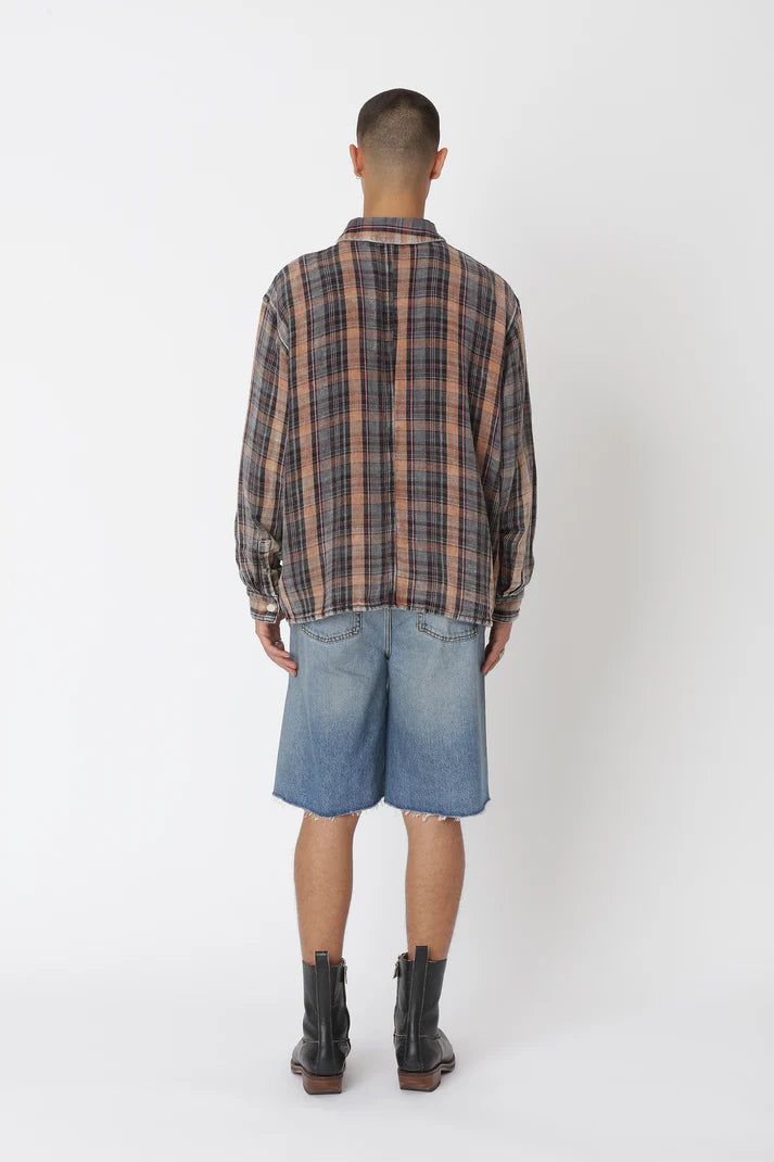WON HUNDRED - Zayne Zip Shirt - Checked Red