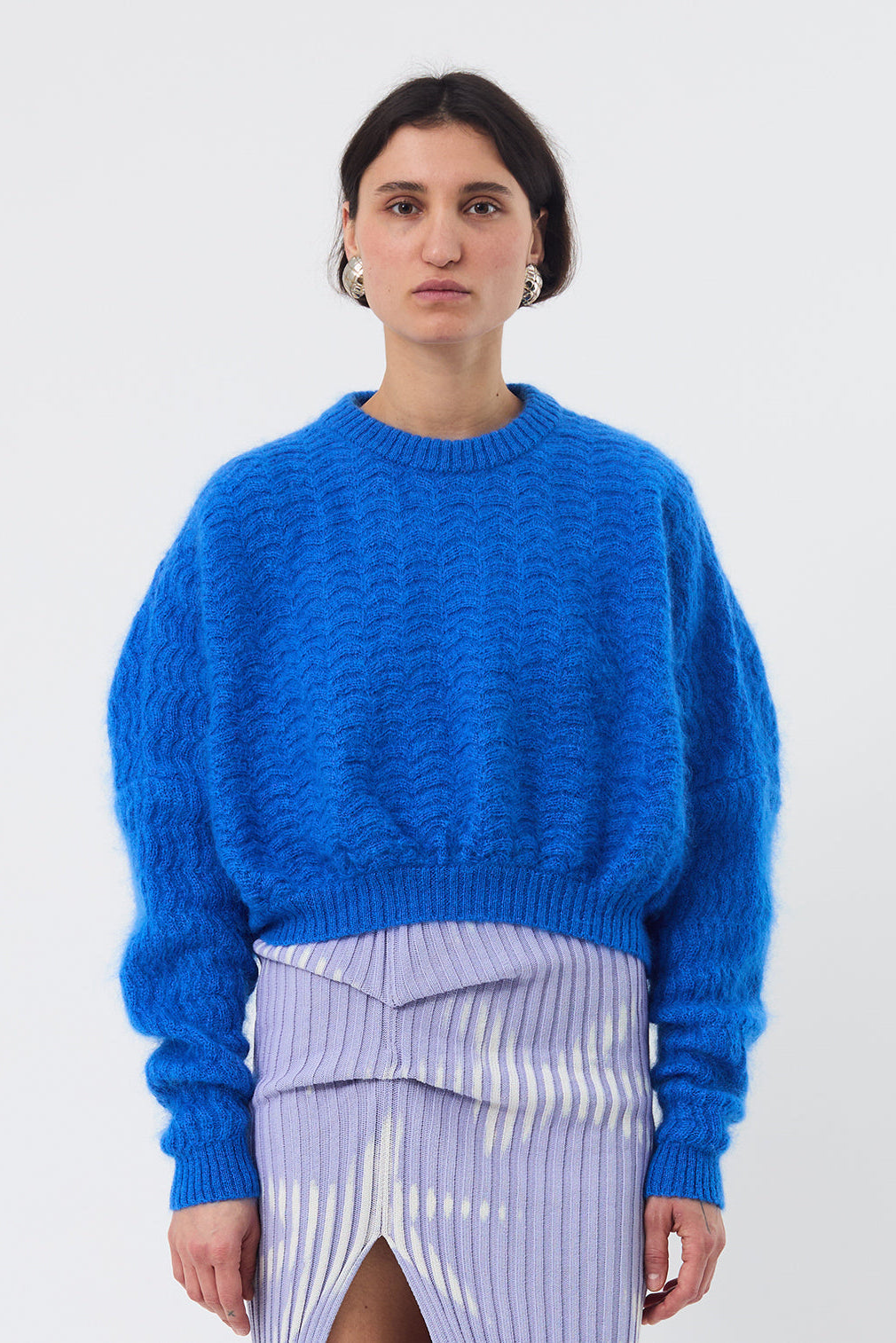 CCY - Zigzag Bubble Sweater, electric blue