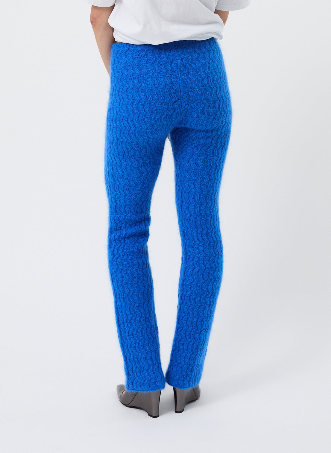 CCY - Zigzag Mohair Pants, electric blue