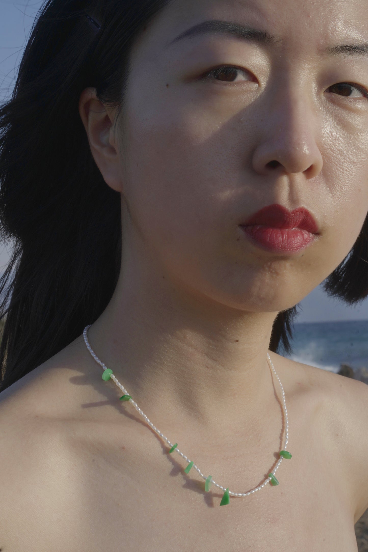 ISEIN - Necklace, Jadeite Pearls, small