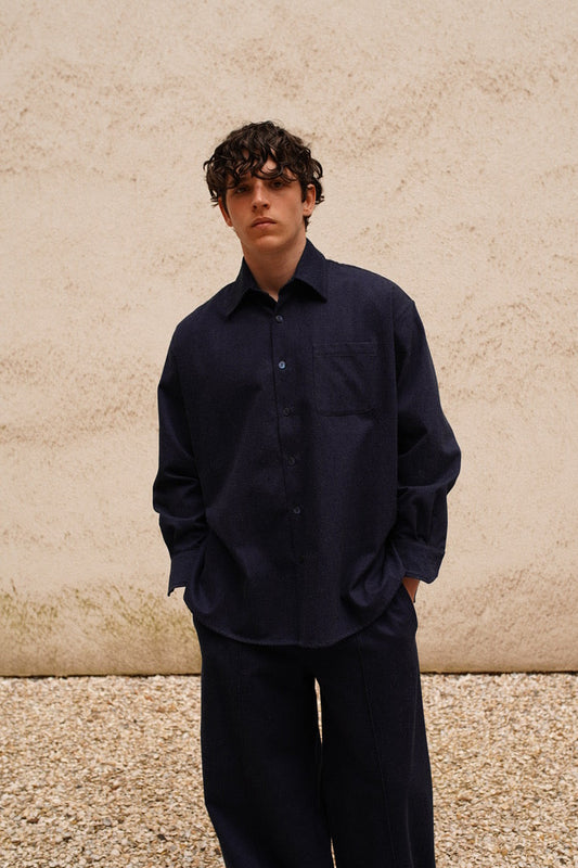 STUDIO SCHMITD- NARCISSUS SHIRT - navy denim