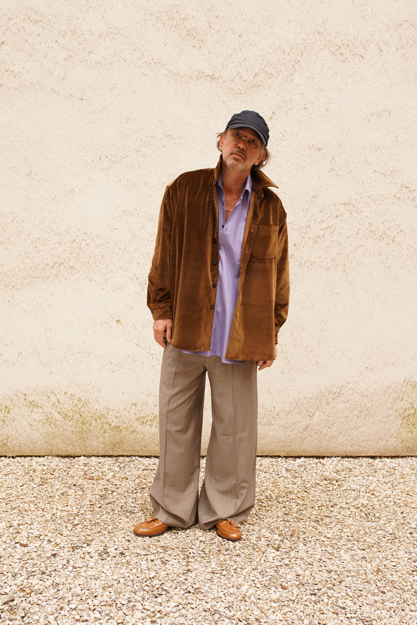 STUDIO SCHMITD- NARCISSUS SHIRT - brown velvet