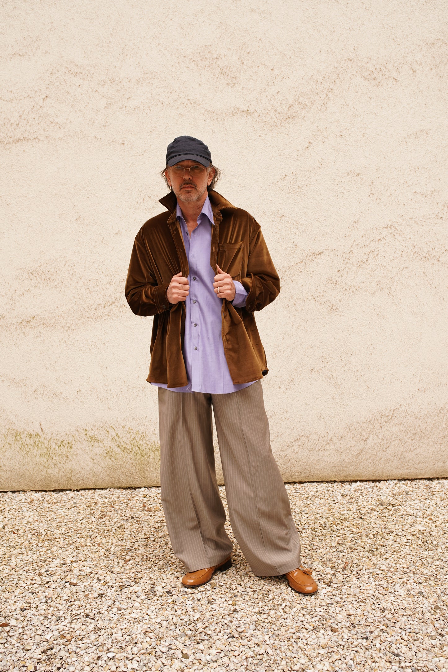 STUDIO SCHMITD- NARCISSUS SHIRT - brown velvet