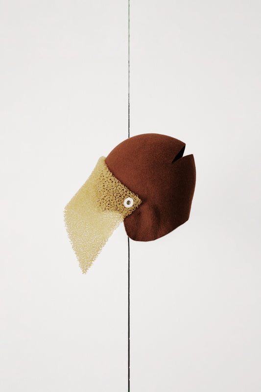 EIGENE – Caramel Constructed Wool Cap 1 of 1 Archive Piece