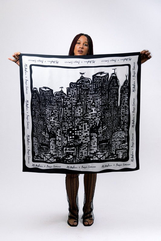 AMBRA FIORENZA - Cityscape - Silk Scarf