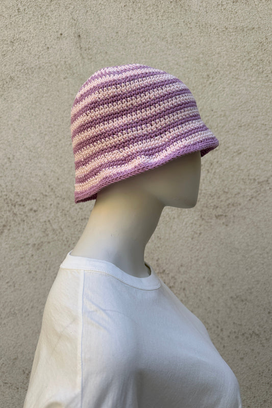 AMBA AMBA - Bucket Hat - striped pink