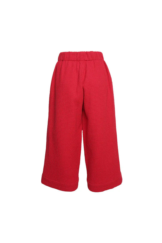 BUKI AKOMOLAFE - Waffle Pants, red