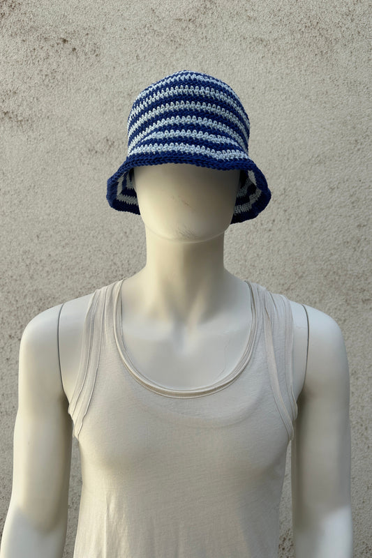 AMBA AMBA - Bucket Hat - striped blue