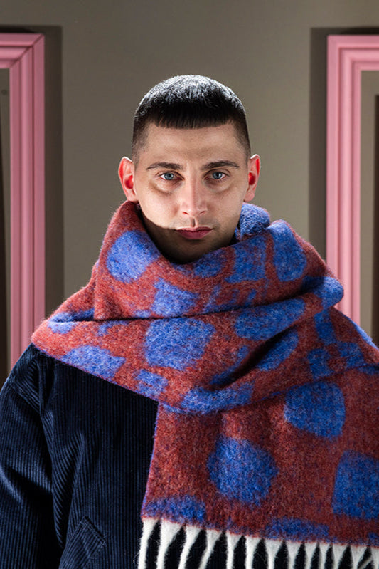 HENRIK VIBSKOV - Chess Wool Scarf