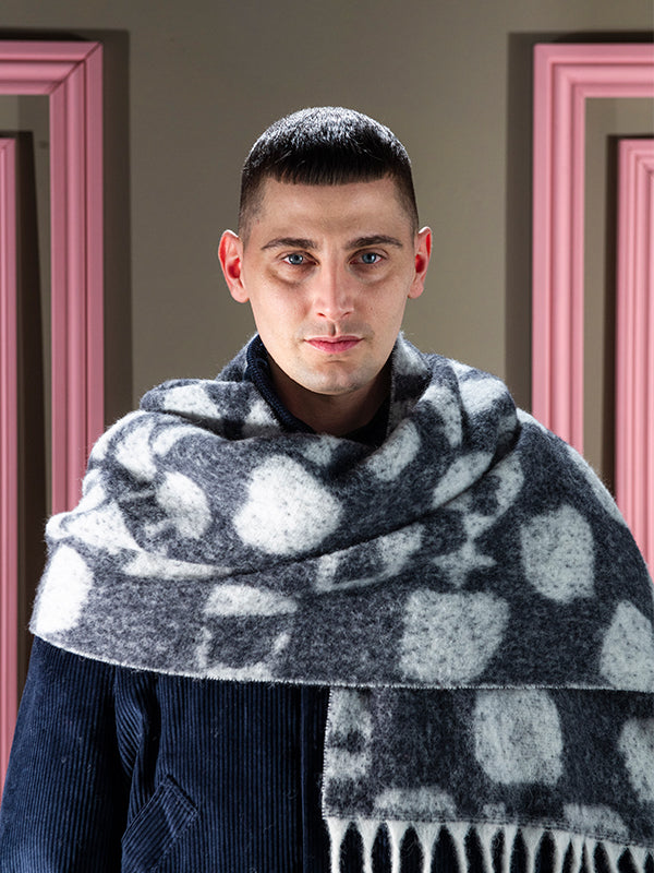 HENRIK VIBSKOV - Chess Wool Scarf