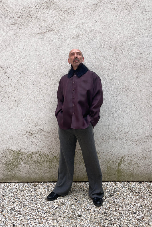 STUDIO SCHMITD- NARCISSUS SHIRT - aubergine organdy