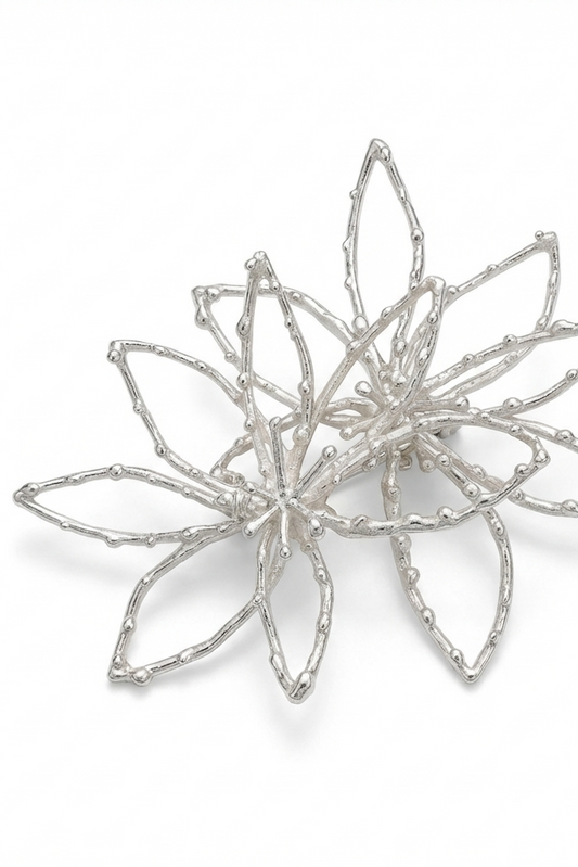 DUNE JEWELS - Huge Dotted Flower Earrings