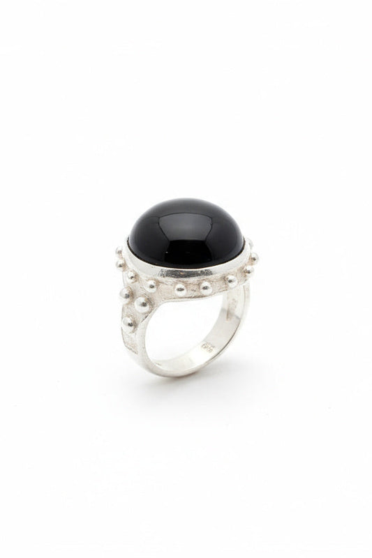 DUNE JEWELS - Black Agate Ring