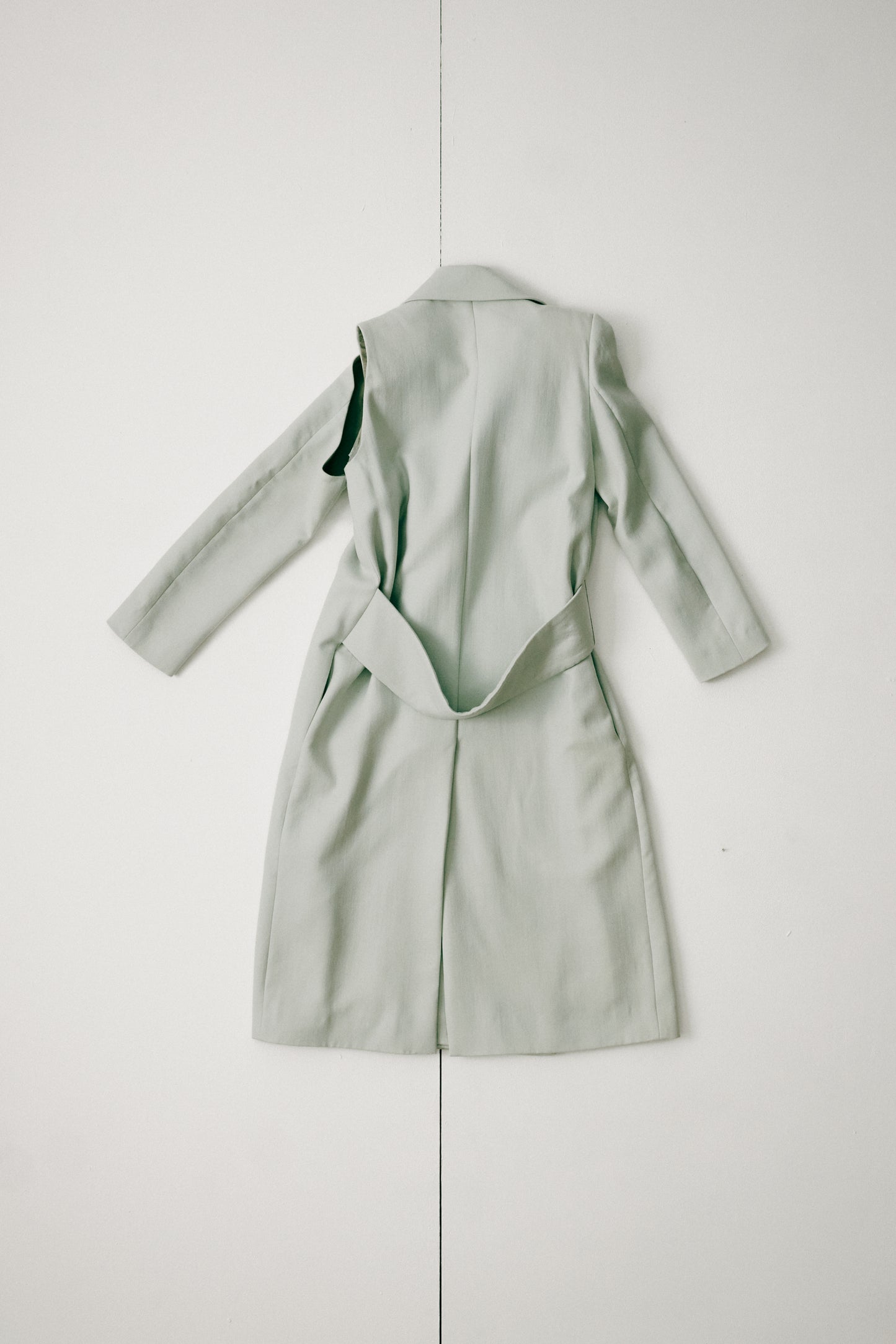 EIGENE – Draped Minty Wool Coat / 1 of 1 Archive Piece