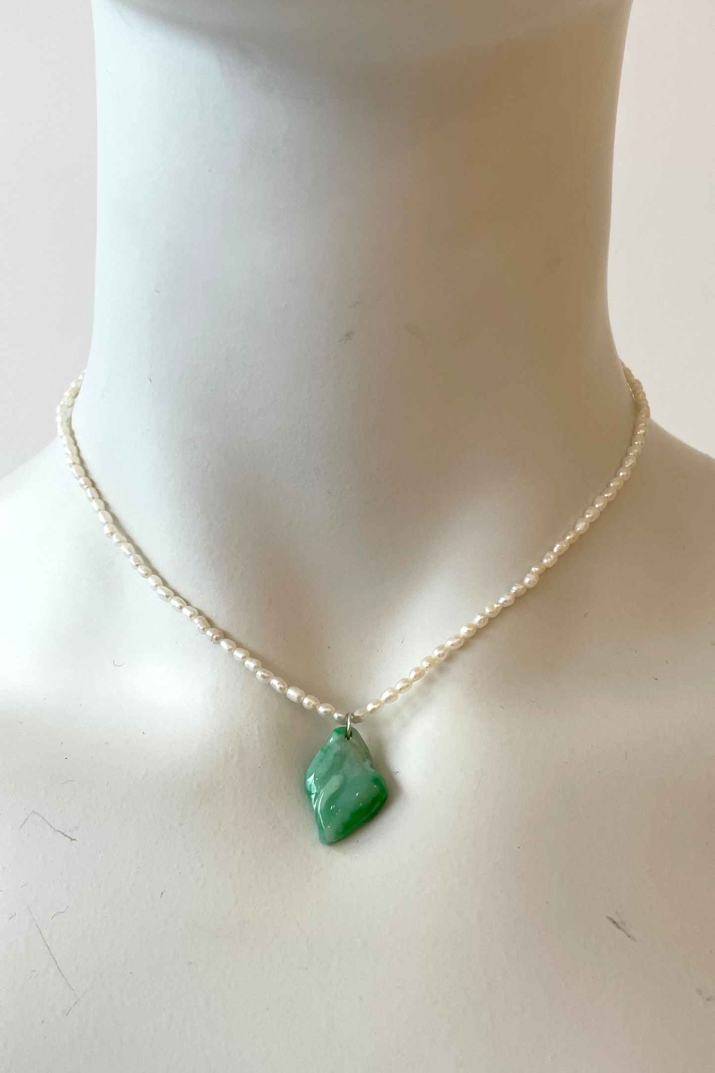 ISEIN - Necklace, Jadeite Pearls, big