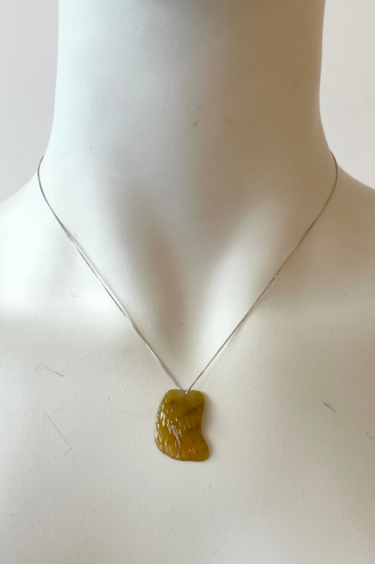 ISEIN - Necklace, Yellow Jadeite Silver
