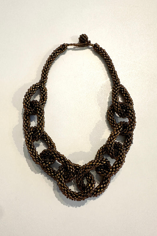 AMIKE - Chain Necklace, brown