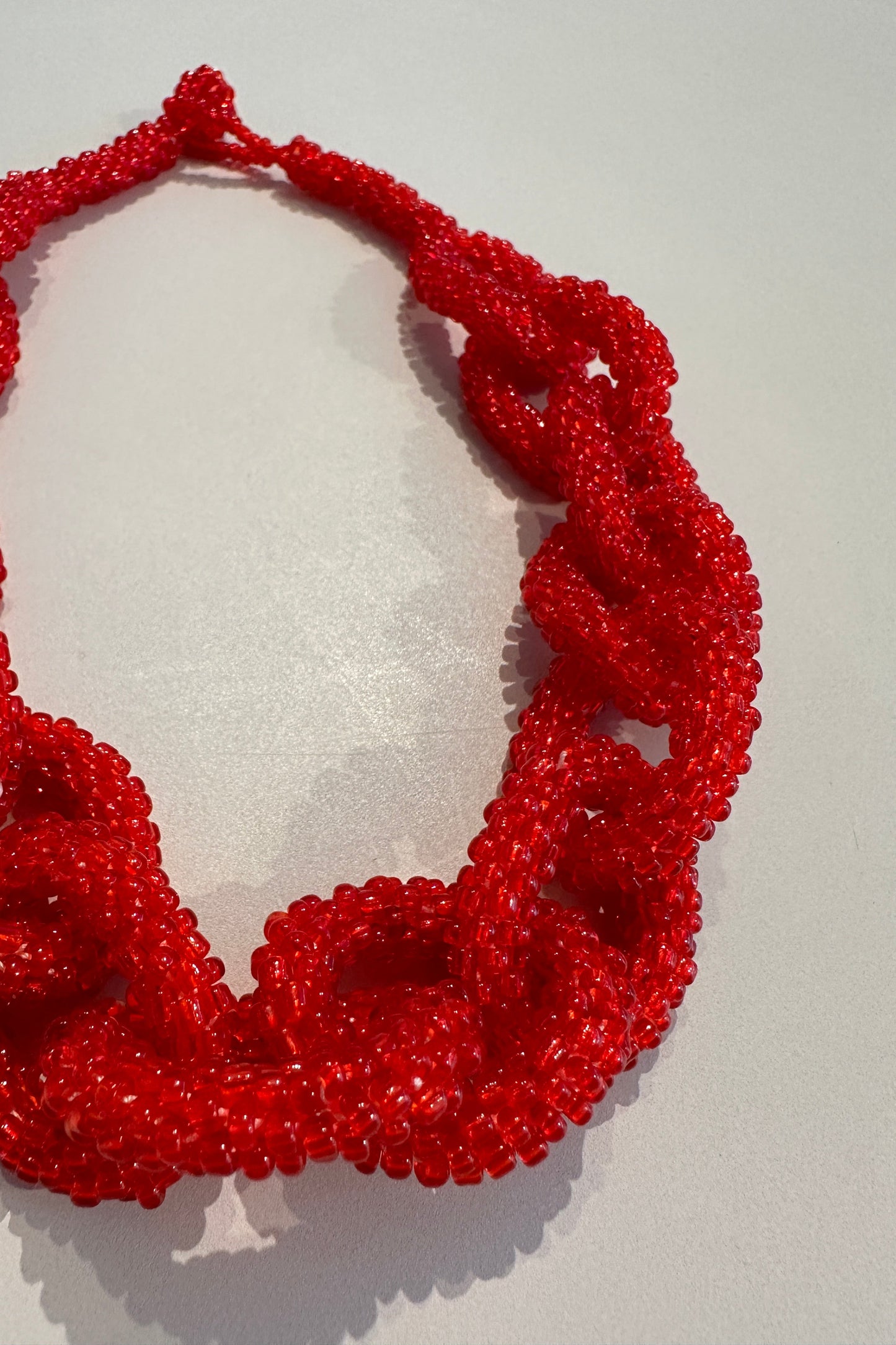AMIKE - Chain Necklace, red short