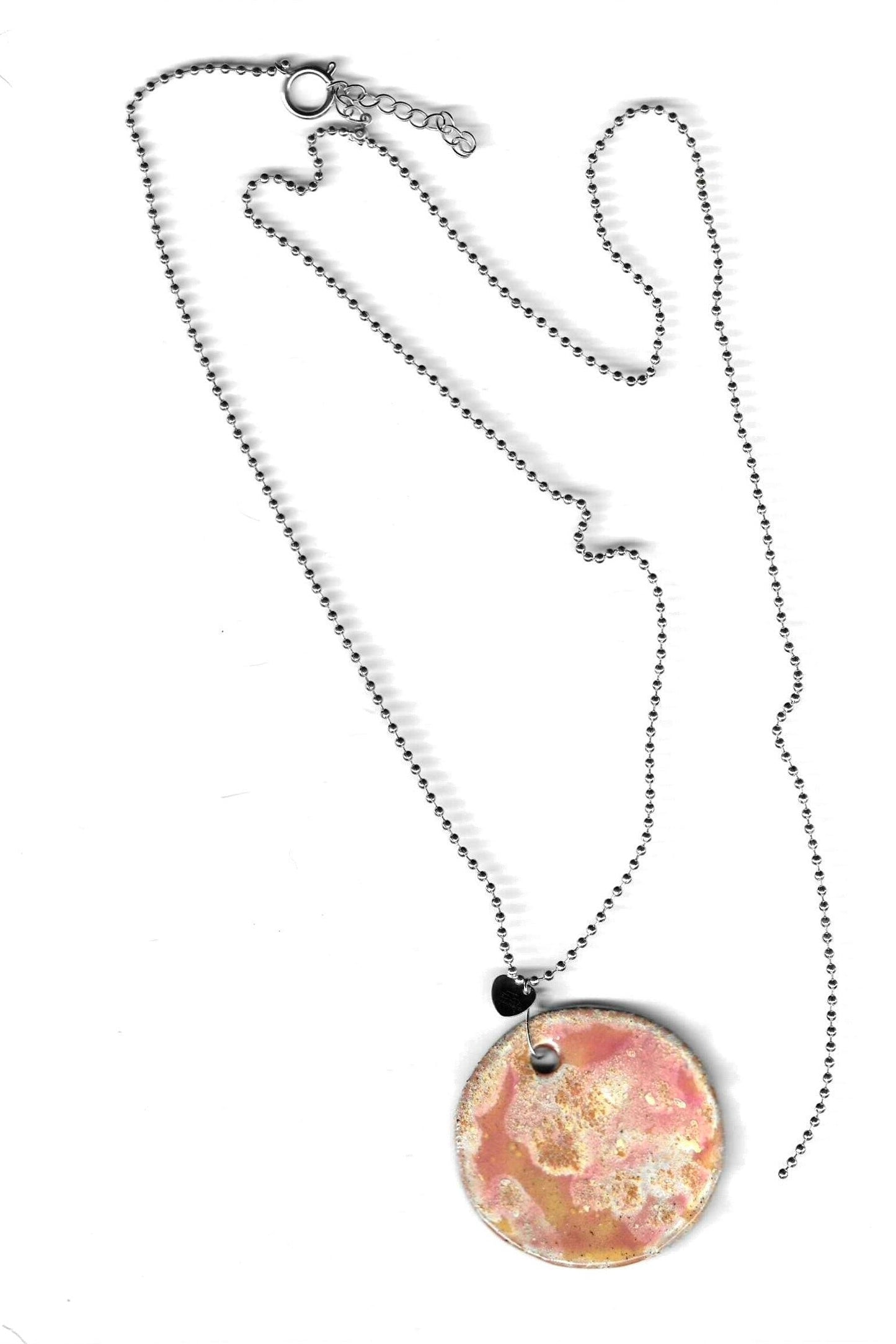 Szenaryo - Pink Circle Ceramic Necklace