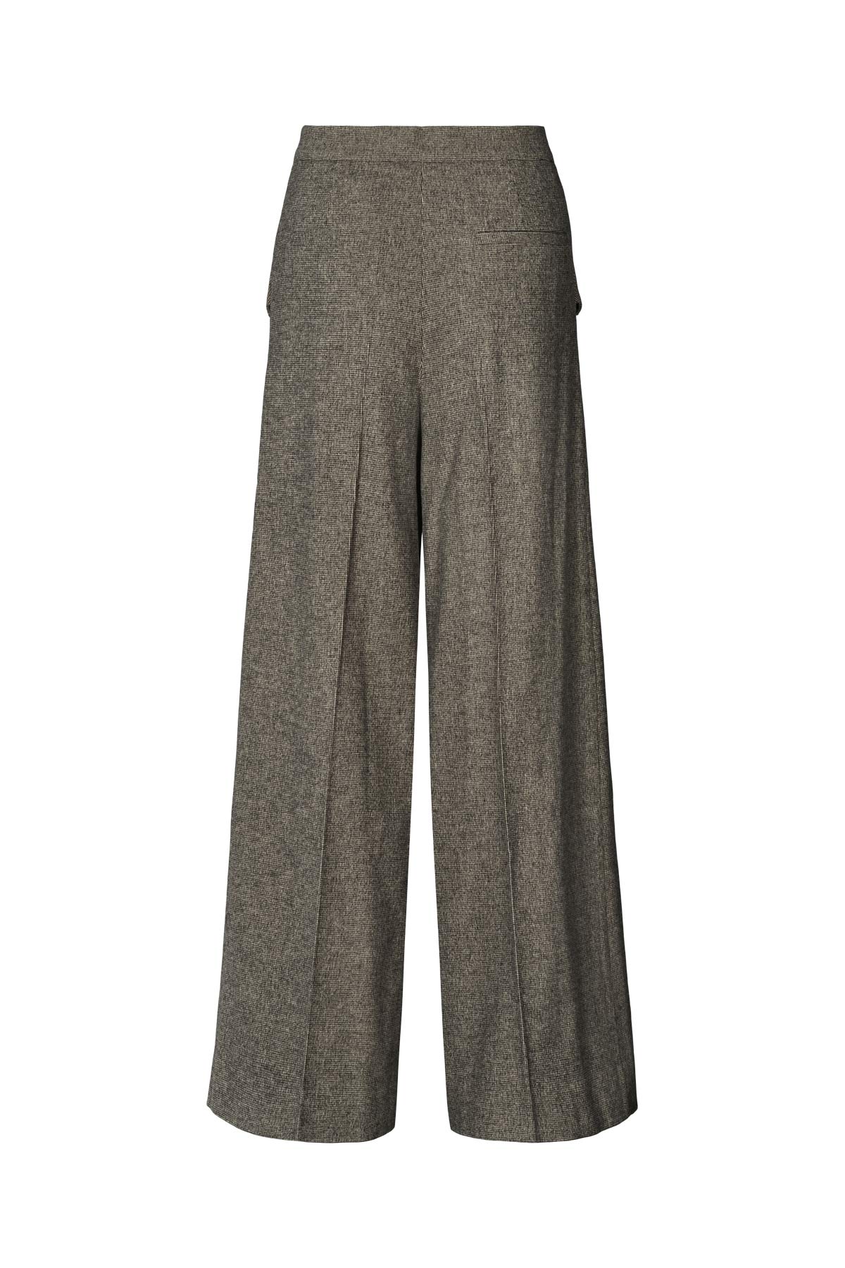 Rabens Saloner - Mini check wide leg pants - Inja