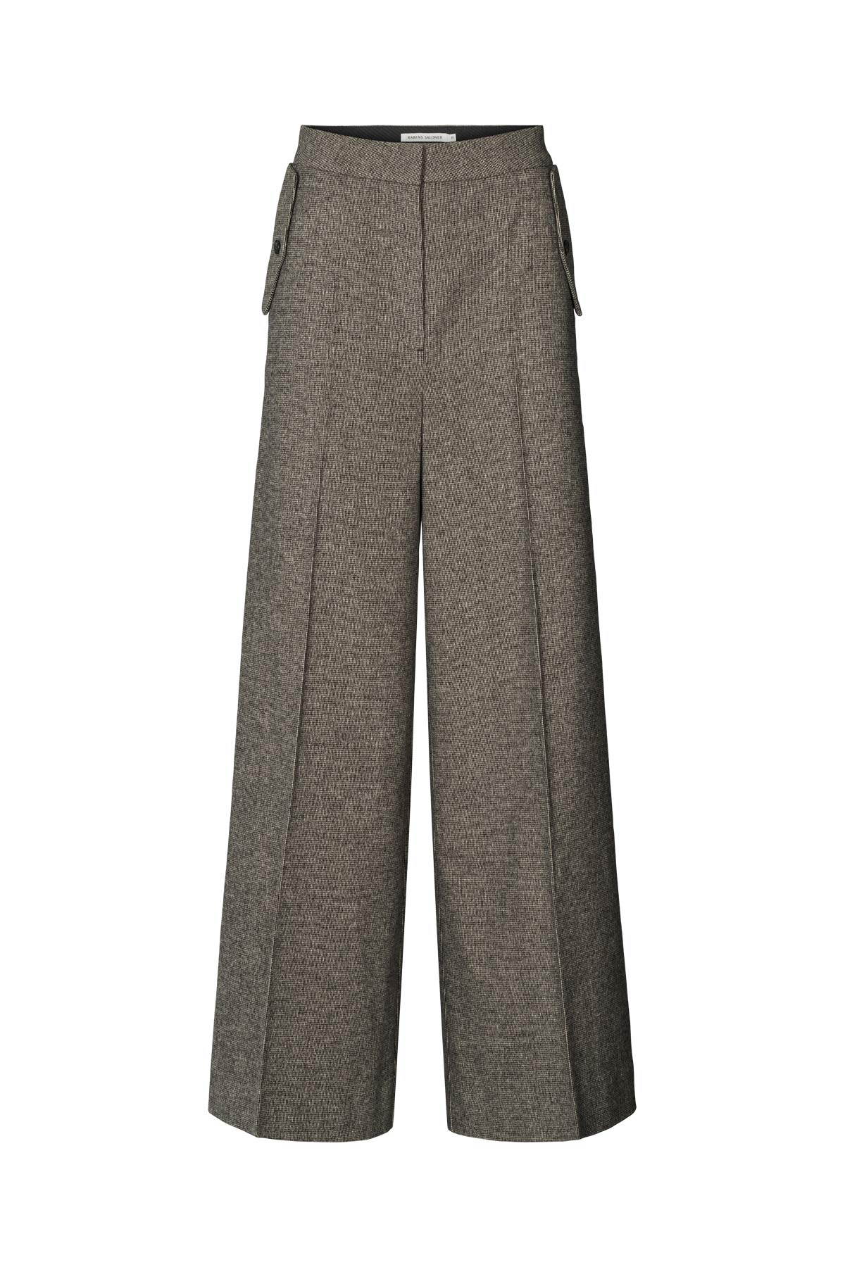 Rabens Saloner - Mini check wide leg pants - Inja