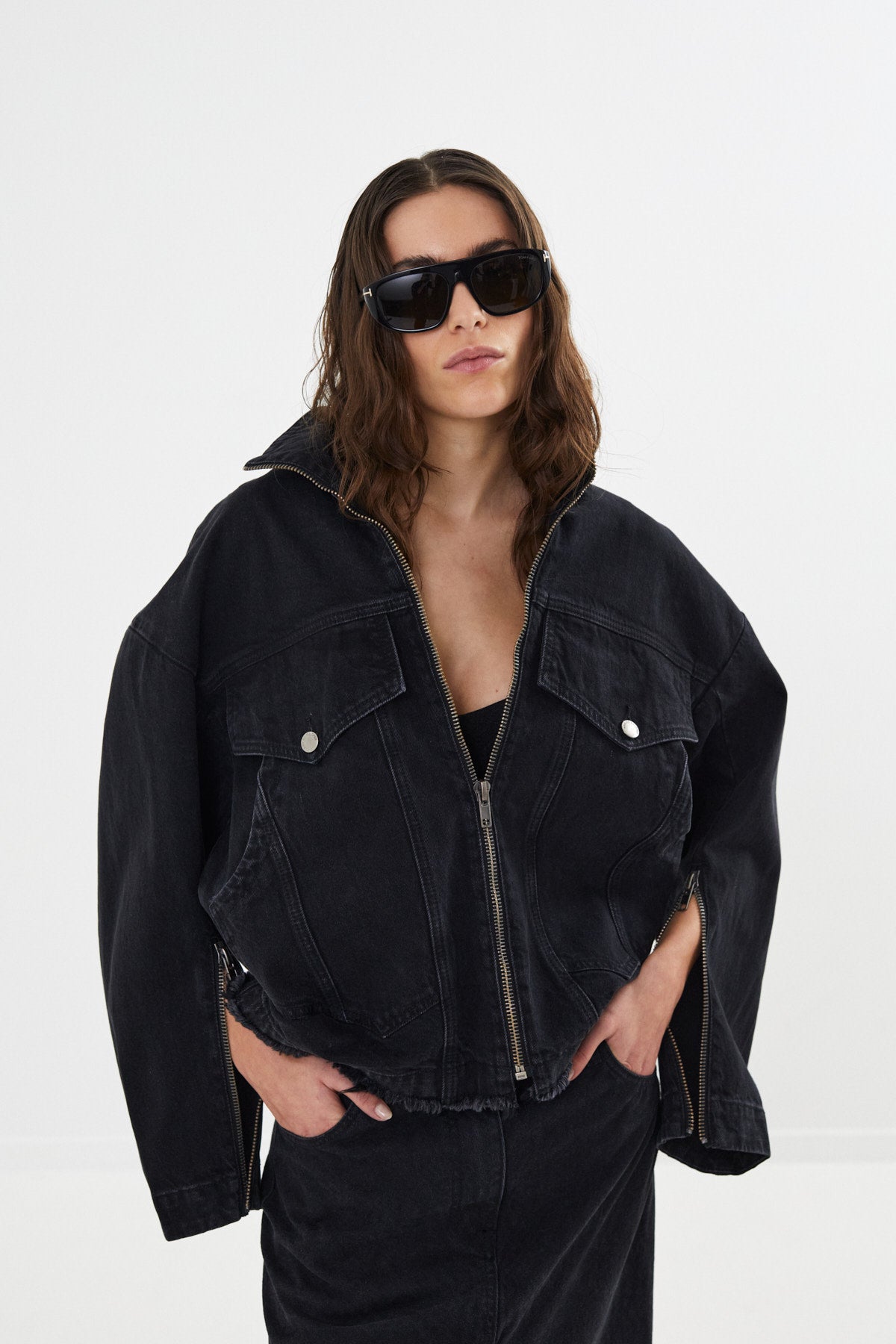 Rabens Saloner - Denim black jacket - Loretta