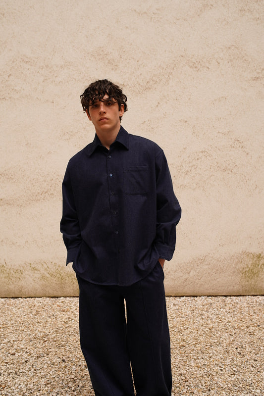 STUDIO SCHMITD- NARCISSUS SHIRT - navy denim
