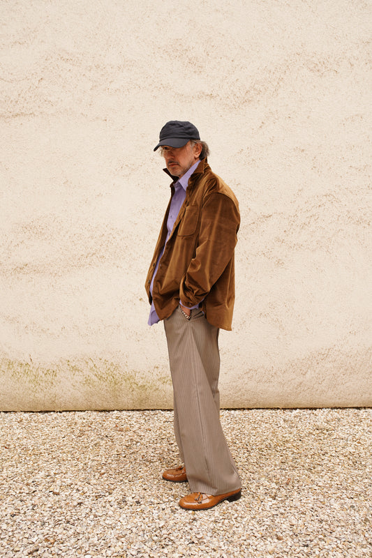 STUDIO SCHMITD- NARCISSUS SHIRT - brown velvet