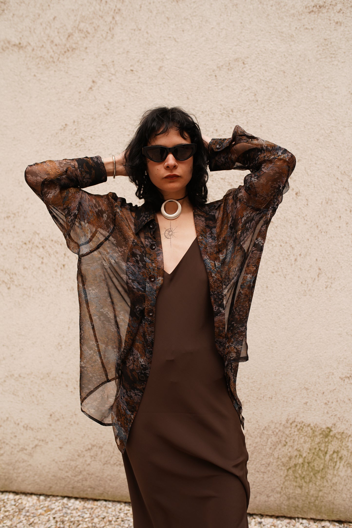 STUDIO SCHMITD- NARCISSUS SHIRT - Flower Chiffon