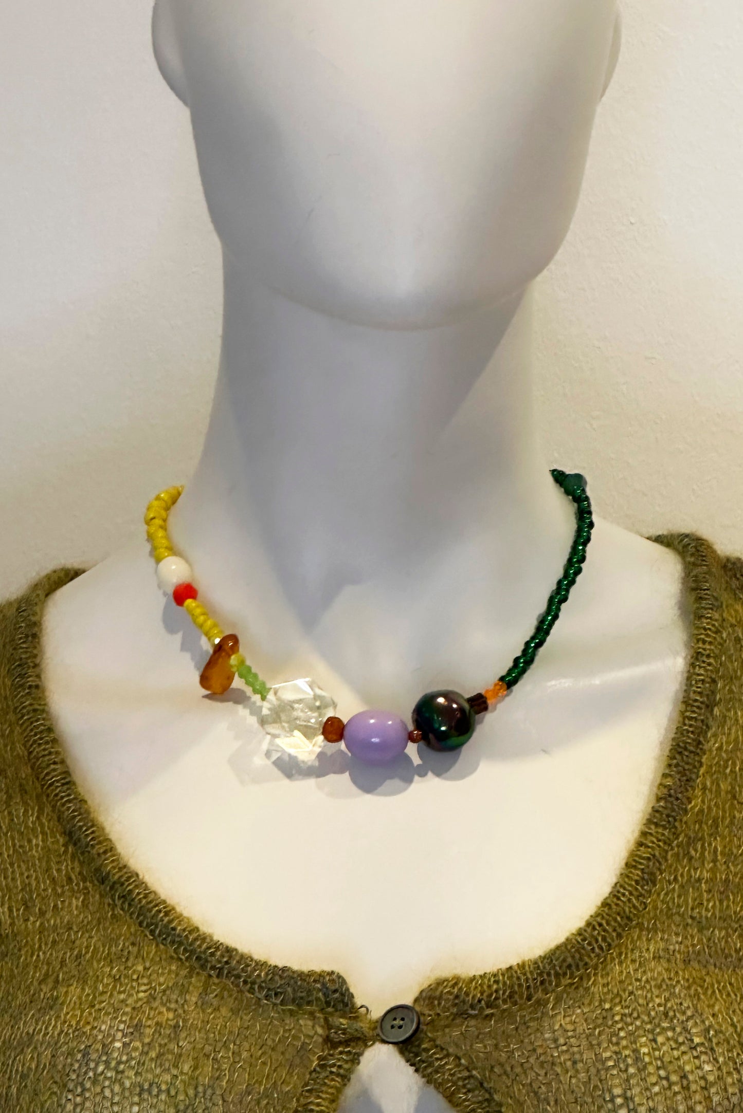 STARSTYLING - Necklace No 2 - green/yellow